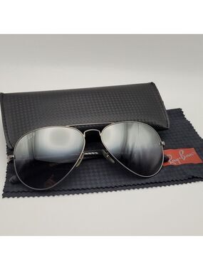 Ray Ban P.  Aviator Sunglasses RB8037 Carbon Fiber Arms Unisex